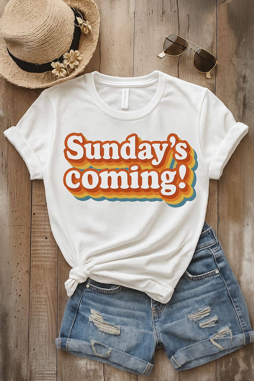 "Sunday's Coming" Adult T-shirt