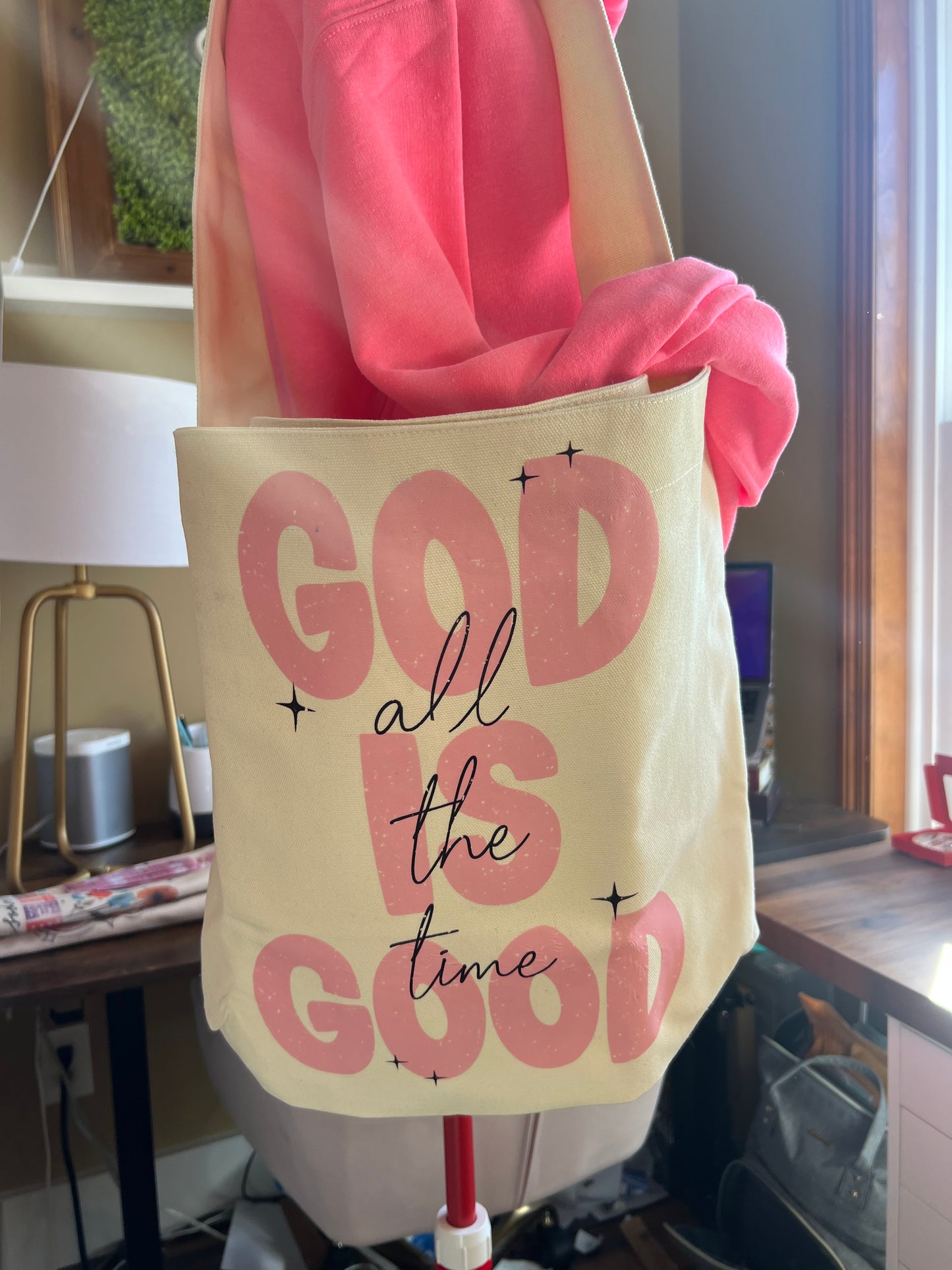 God is good hobo bag