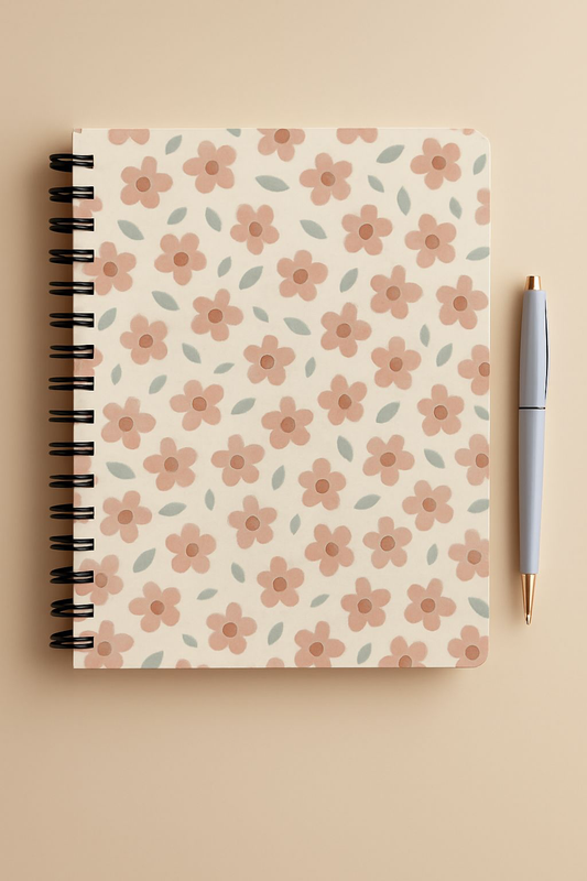Peach flowers Devotional Life Journal