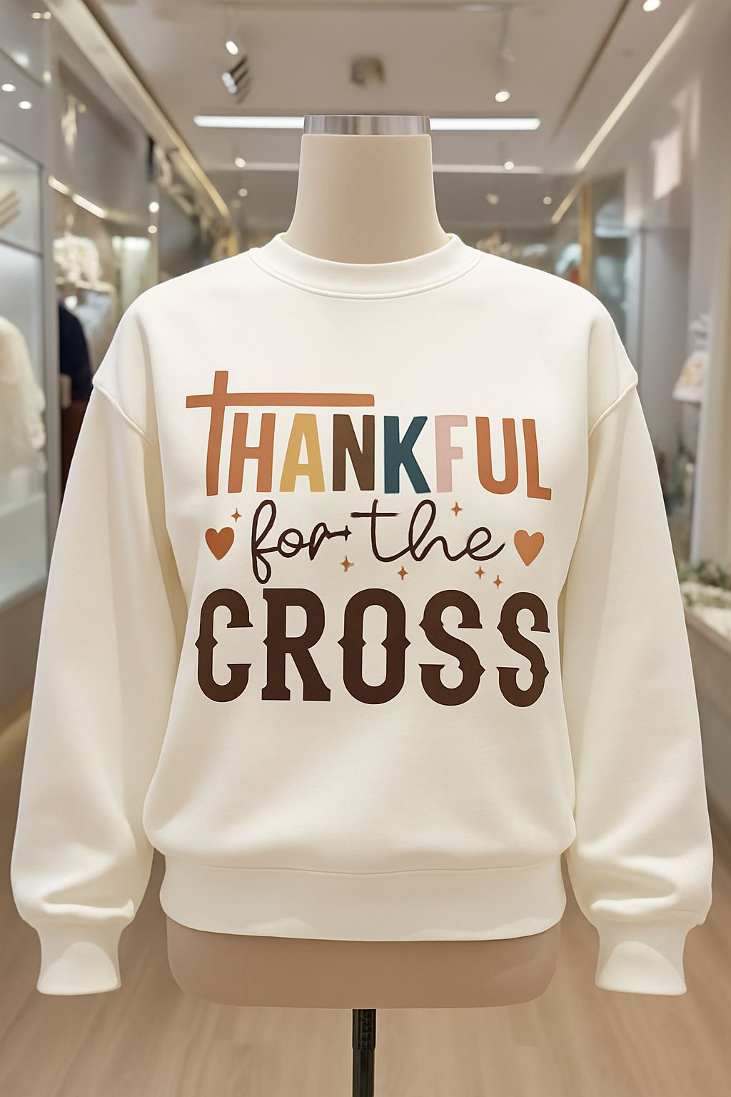 Thankful for the Cross sweatshirt