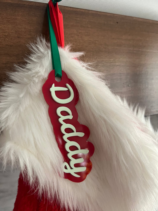 Personalized Stocking tag